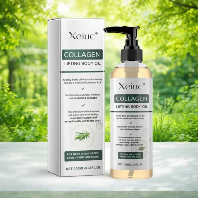 Xeiuc® Collagen Oil botanical collagen oil in a compact bottle