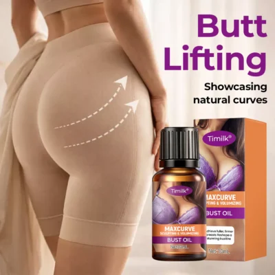 Timilk® MaxCurve Body Oil pump bottle and packaging