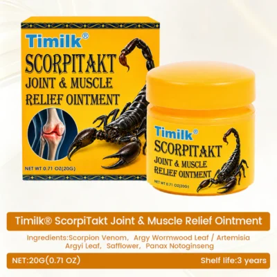 Timilk® ScorpiTakt Joint & Muscle Relief Ointment in a sealed jar