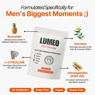 Lumeo® Eros Gummies used as part of a daily men’s wellness routine