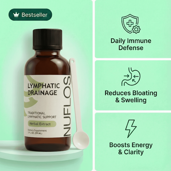 Nuflos Lymphatic Drainage Drops with cleavers and red clover