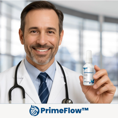 PrimeFlow™ Seaweed Erection Spray in a compact fine mist spray bottle