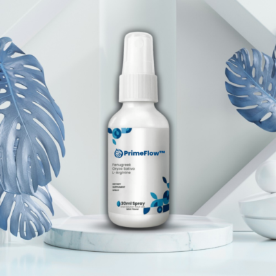 PrimeFlow™ Seaweed Erection Spray featuring a seaweed-based botanical liquid formula