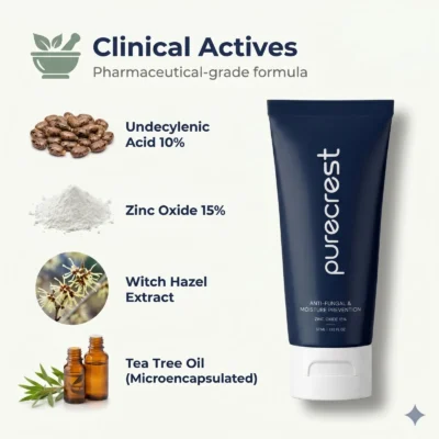 Purecrest Anti-Fungal & Moisture Prevention Cream with zinc oxide and tea tree oil