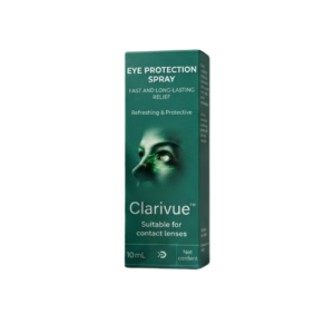 Clarivue Eye Protection Spray botanical mist in a compact spray bottle
