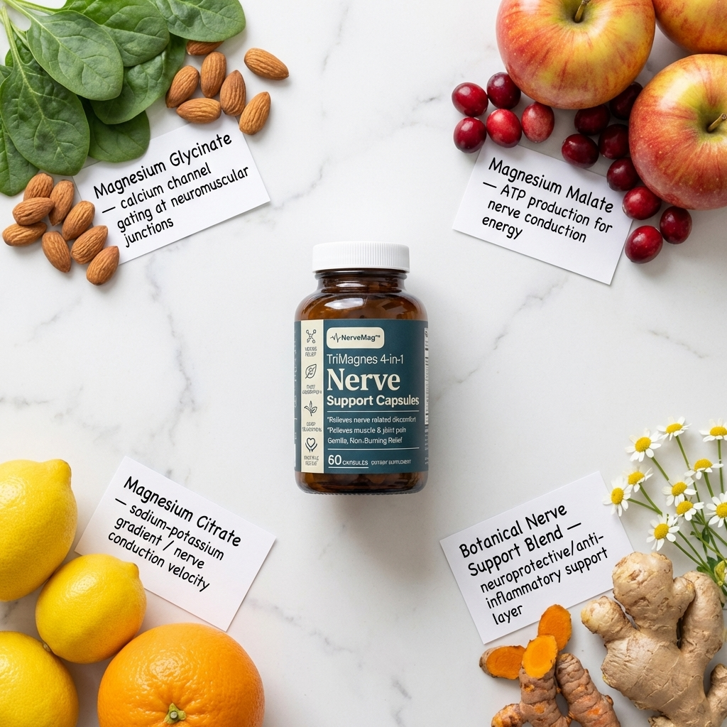 NerveMag™ Dietary Supplement magnesium dietary supplement in a compact capsule bottle