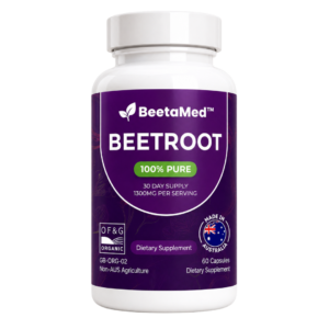 BeetaMed™ Beetroot Capsules taken with water as part of a daily wellness routine