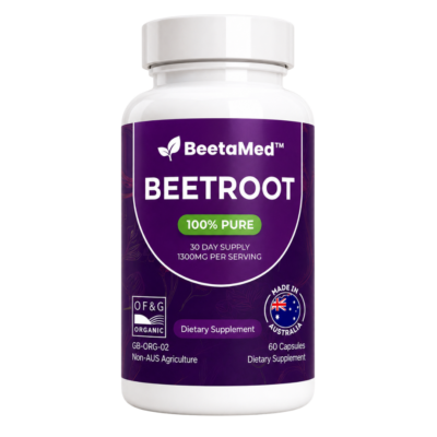 BeetaMed™ Beetroot Capsules taken with water as part of a daily wellness routine
