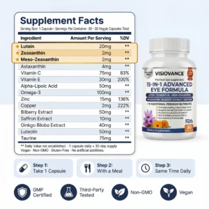 VisioVance advanced eye wellness capsules