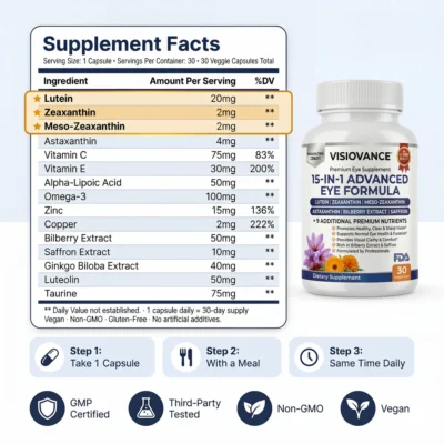 VisioVance advanced eye wellness capsules