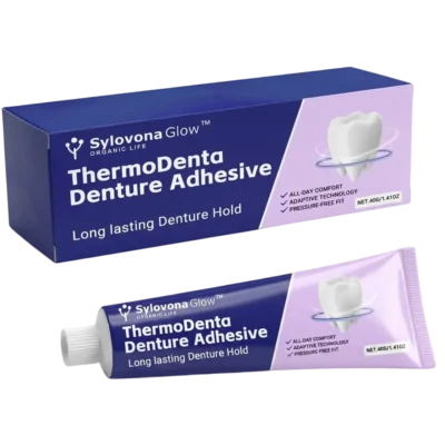 Sylovona Glow™ ThermoDenta Denture Adhesive long lasting denture adhesive squeeze tube