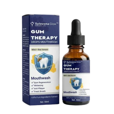 Sylovona Glow™ Gum Therapy Drops Mouthwash botanical mouthwash drops in amber bottle