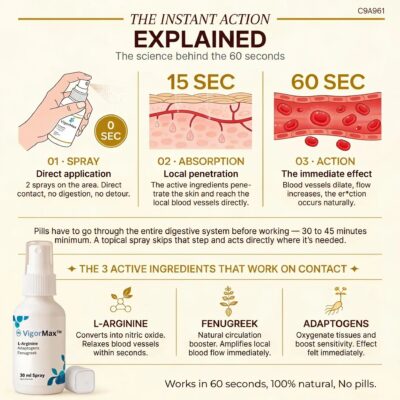 VigorMax™ Topical Spray with a fine mist nozzle for controlled application