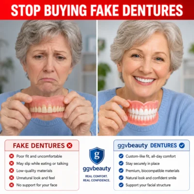 GGVBEAUTY Premium Denture Set prepared for at-home shaping