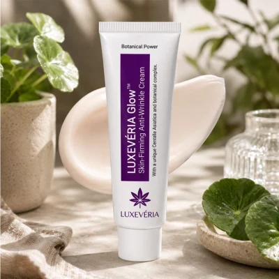 LUXEVÉRIA Glow™ Skin-Firming Anti-Wrinkle Cream botanical skin-firming anti-wrinkle cream tube