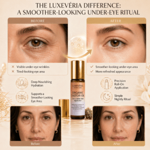 Luxevéria Organic Castor Oil 3-in-1 Roller Ball Applicator