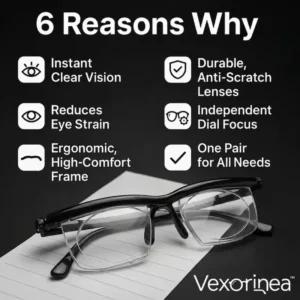Vexorinea adjustable-dial reading glasses