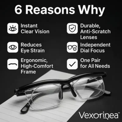 Vexorinea adjustable-dial reading glasses