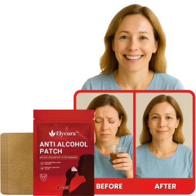 Elycura™ Anti Alcohol Patch transdermal wellness patch in a resealable pouch