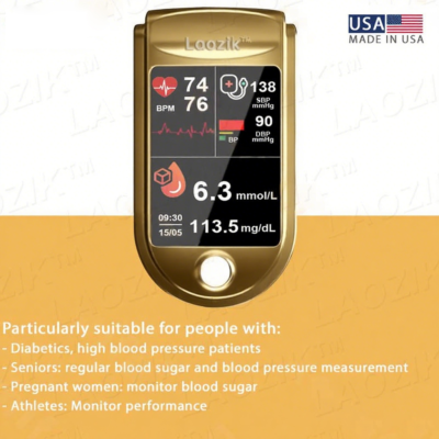 LaozikTM Bluetooth vital signs monitor