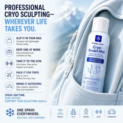 PureLora Cryo Sculpt Mist with aloe vera and cucumber