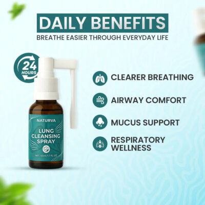 Naturva™ Lung Cleansing Spray used as part of a morning and evening wellness routine