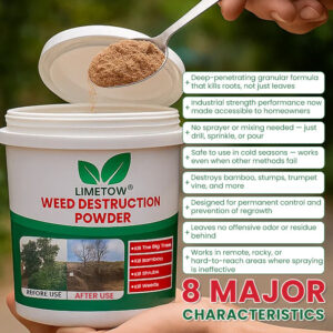 LIMETOW® Weed Destruction Powder container with easy-pour packaging