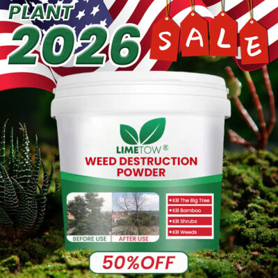 LIMETOW® Weed Destruction Powder container with easy-pour packaging
