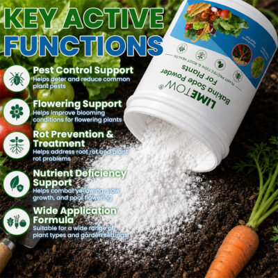 LIMETOW® Baking Soda Powder for Plants in resealable packaging