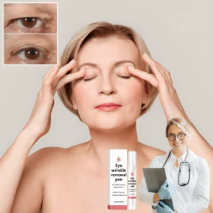 Luxevéria Eye wrinkle removal pen used as part of an everyday eye-care routine