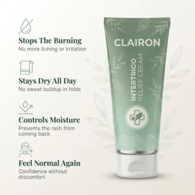 Clairon Intertrigo Relief Cream with zinc oxide