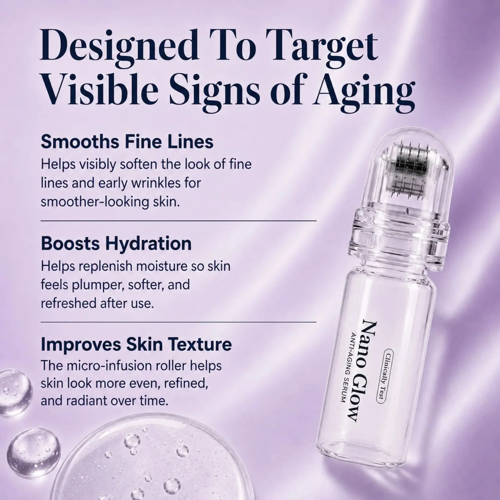 Luxevéria® Nano Glow Anti-Aging Serum serum vial and carton
