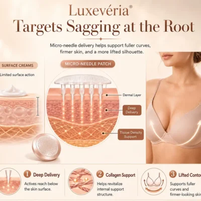 Luxevéria® Targeted Breast Enhancement Advanced Nano Microneedle Patch breast enhancement patch packaging