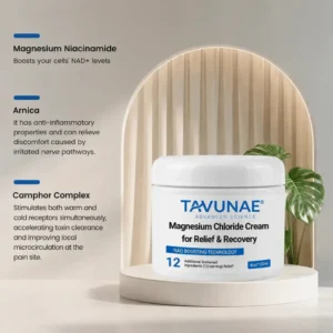 Tavunae Magnesium Chloride Cream Relief Recovery jar