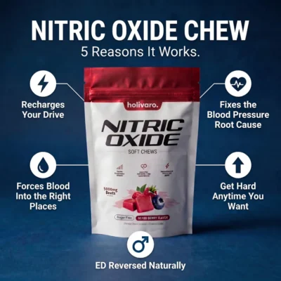 Holivaro Mens Health Bundle with nitric oxide and prostate health chews