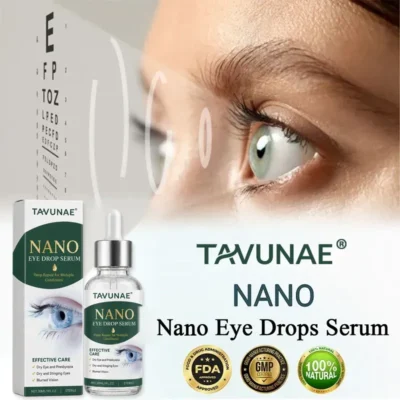 Tavunae Nano Eye Drop Serum in a compact dropper bottle