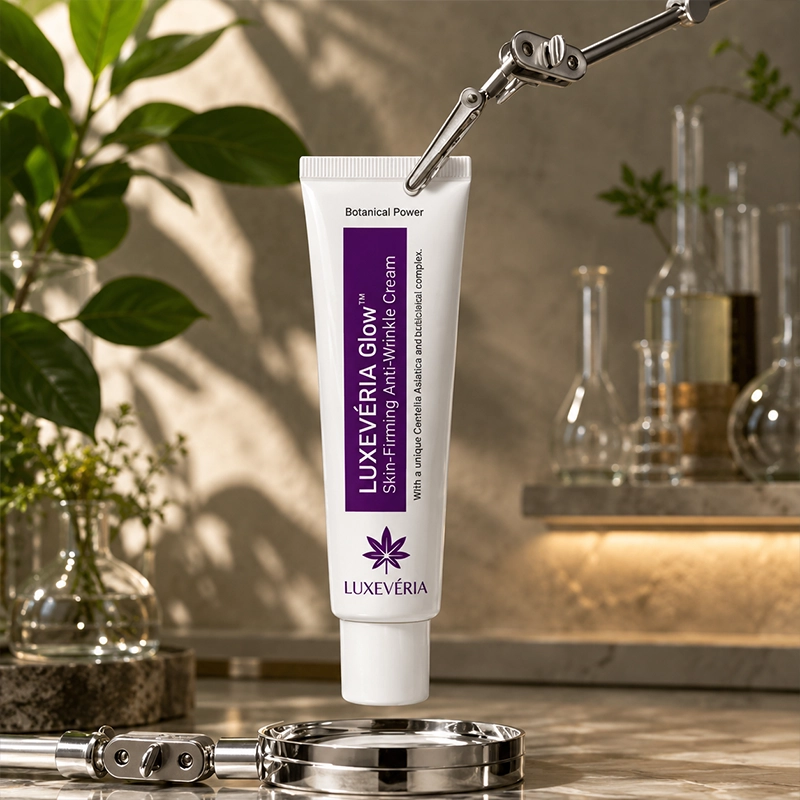 LUXEVÉRIA Glow™ Skin-Firming Anti-Wrinkle Cream featuring Centella Asiatica and botanical complex