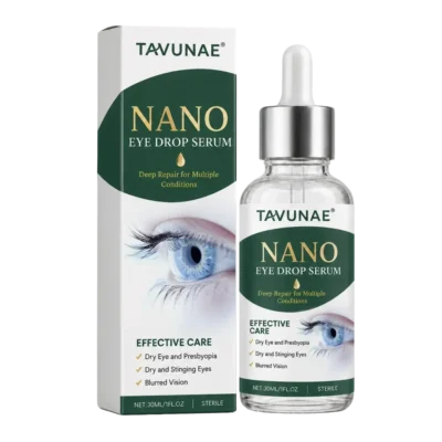 Tavunae Nano Eye Drop Serum in a compact dropper bottle