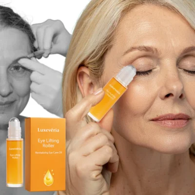 Luxevéria Eye Lifting Roller Revitalizing Eye Care Oil slim glass bottle