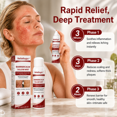 Relieflogix® BarrierCalm Tallow Mist bottle with fine mist spray