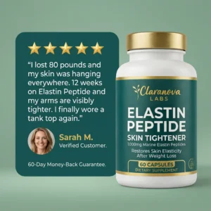 Claranova Labs Elastin Peptide Skin Tightener featuring 1,000mg marine elastin peptides