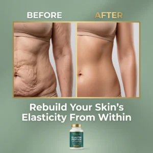Claranova Labs Elastin Peptide Skin Tightener in a compact 60-capsule bottle