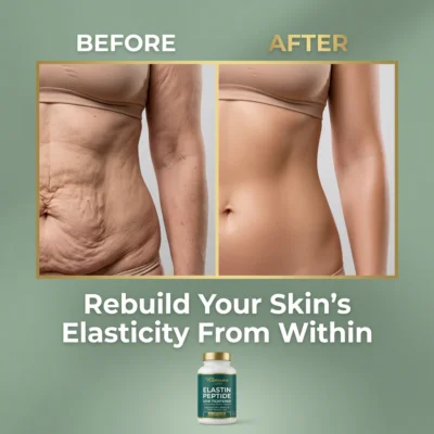 Claranova Labs Elastin Peptide Skin Tightener in a compact 60-capsule bottle