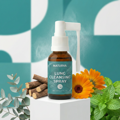 Naturva™ Lung Cleansing Spray herbal oral spray in a compact bottle