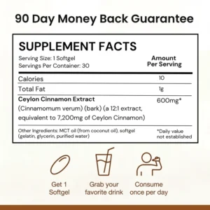 Metabolae Ceylon Cinnamon with MCT Oil