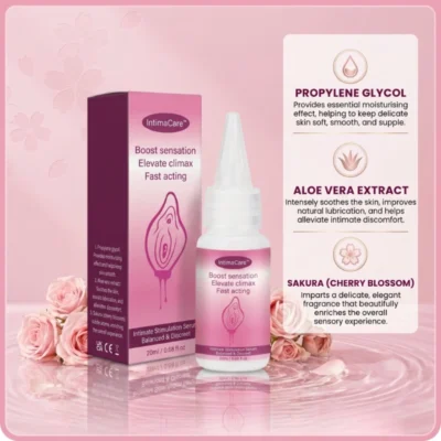 IntimaCare™ Intimate Stimulation Serum topical intimate care serum in compact applicator bottle