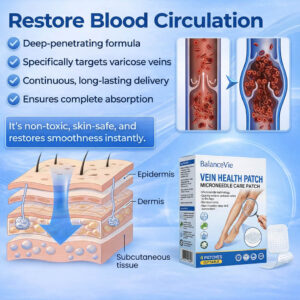 BalanceVie Vein Health Microneedle Care Patch with flexible waterproof adhesive design
