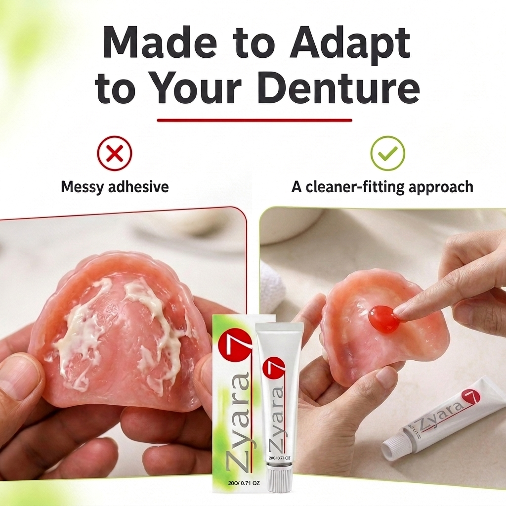 Zyara™ at-home denture reliner for upper and lower dentures