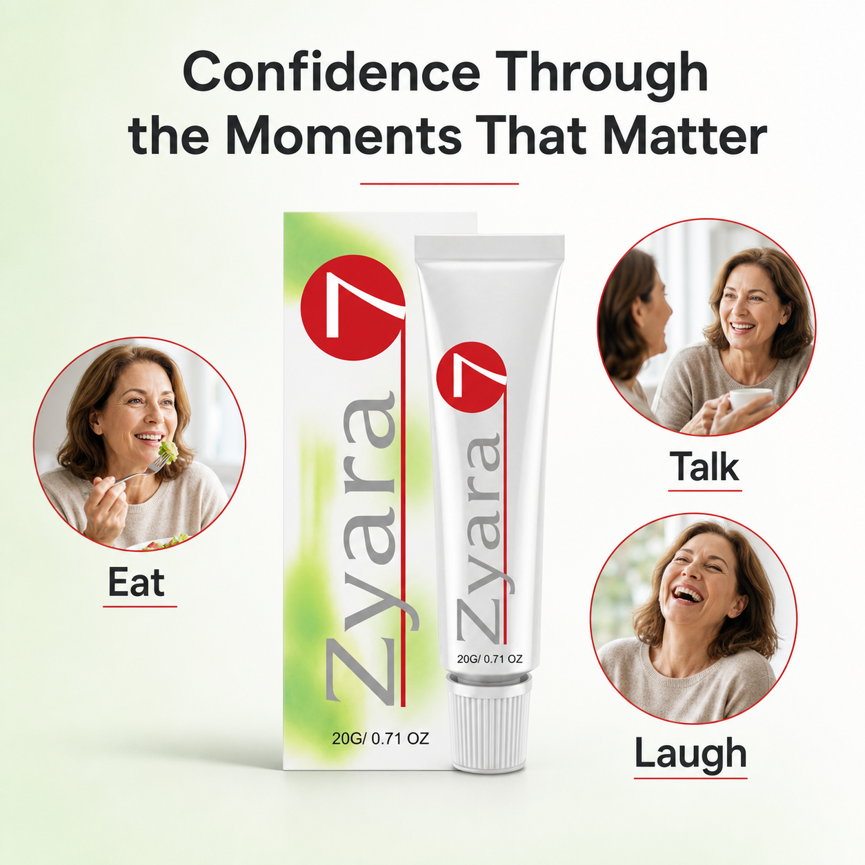 Zyara™ Dental Reliner for a secure denture fit