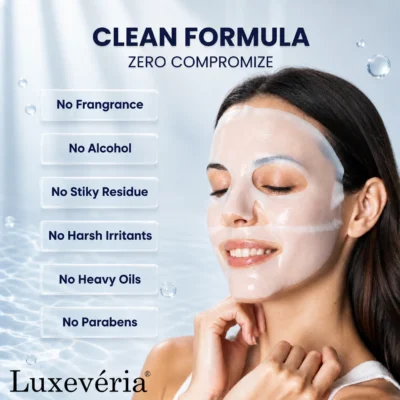 Luxevéria® Premium Anti-Wrinkle Face Mask with collagen peptides and hyaluronic acid